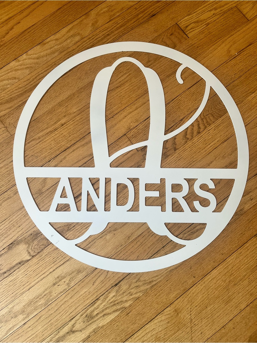Metal Personalized 'Anders' Round Monogram Wall Accent - Home Accents